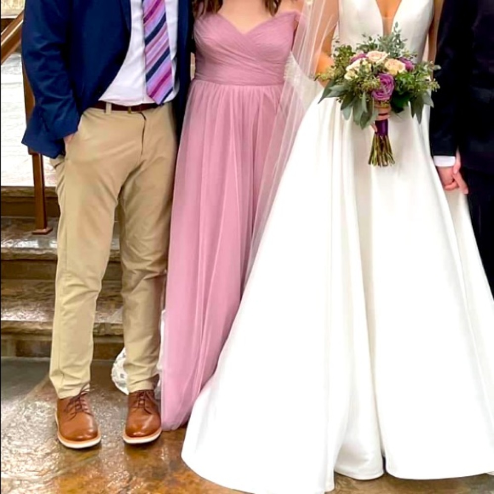 David’s Bridal Off the Shoulder Dress